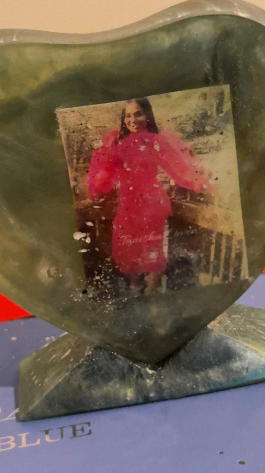 Ashes hearted picture frame