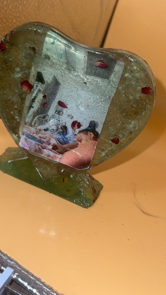 Ashes hearted picture frame